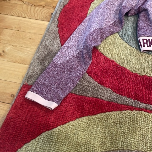 Gymshark Flex Dark Ruby Long Sleeve Dry Athletic Crop Top Medium Purple - Picture 5 of 8